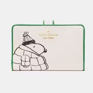 Kate Spade Peanuts Snoopy Medium Bifold Wallet NWT